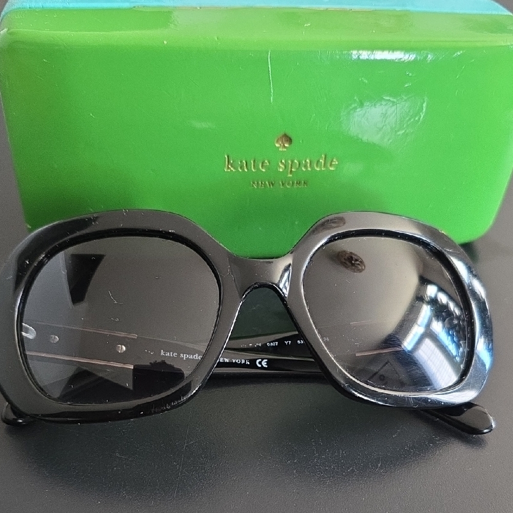 Kate Spade Glossy Black Sunglasses